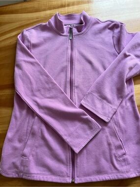 Talbots Pink Full Zip-Up Jacket - Lightweight Cozy Layer